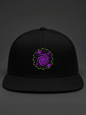 Galaxy Stitch Embroidered Snapback Cap