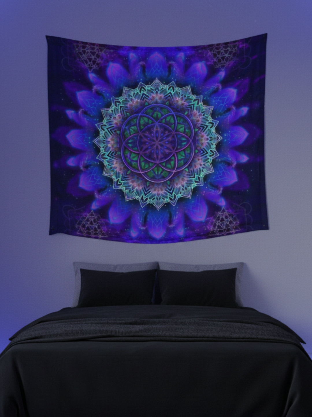 Cosmic Bloom Mandala Tapestry