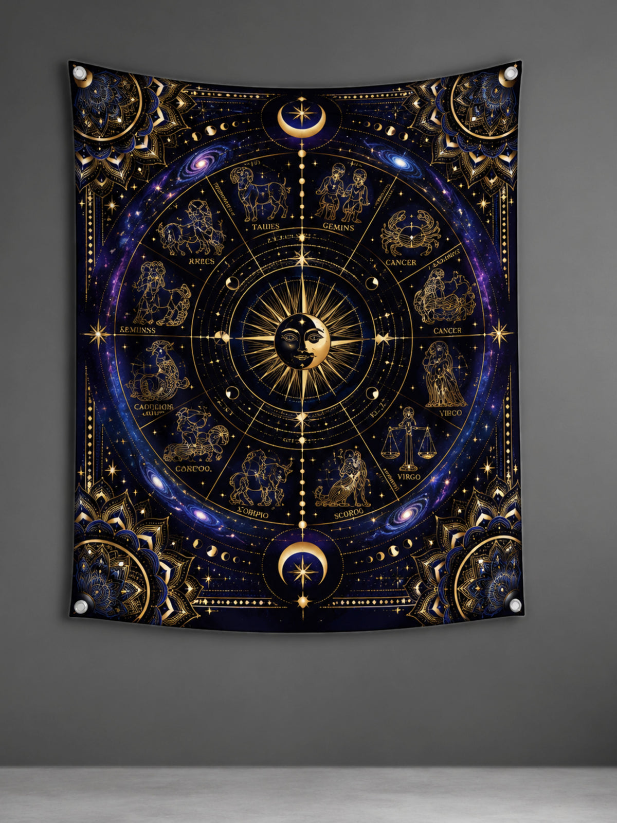 Celestial Zodiac Wall Tapestry