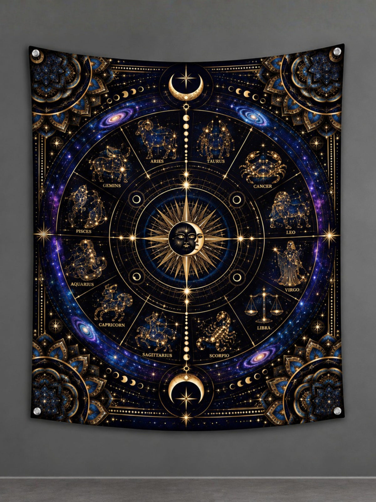 Celestial Zodiac Wall Tapestry