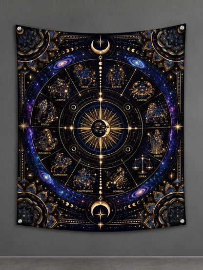 Celestial Zodiac Wall Tapestry