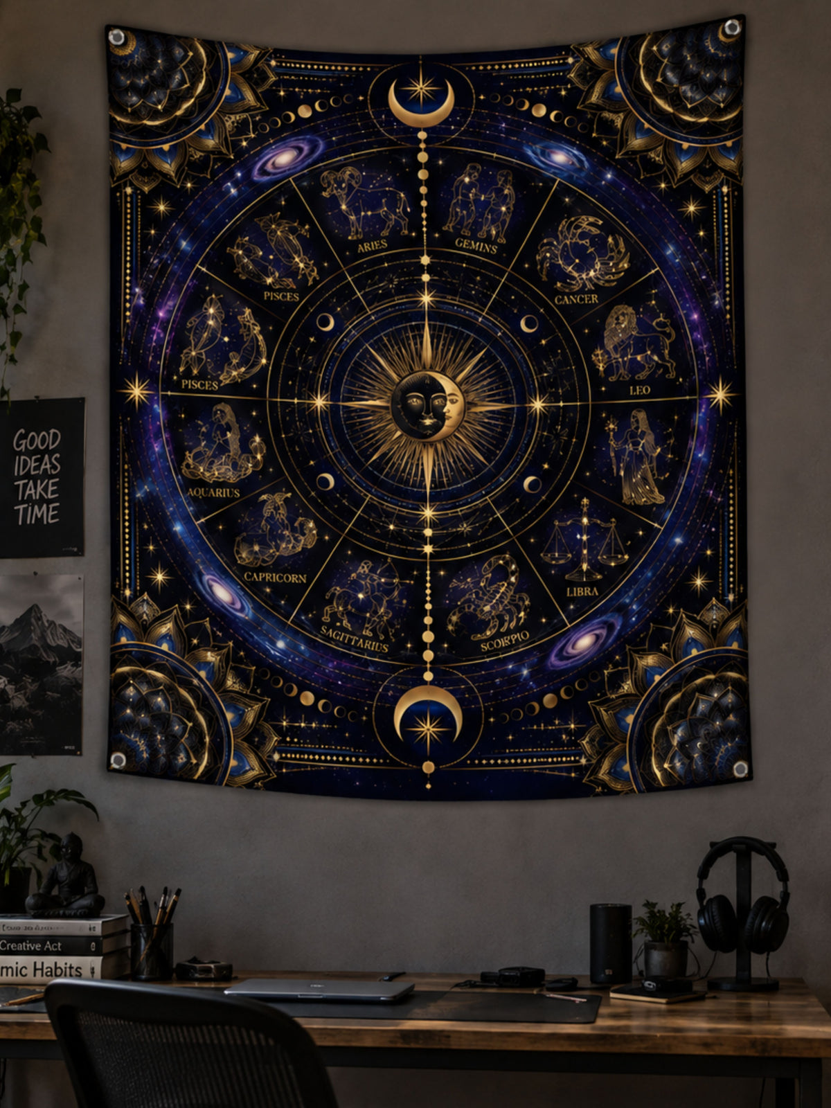 Celestial Zodiac Wall Tapestry