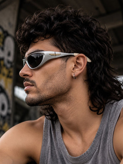 Chrome Rush Wraparound Sunglasses | Silver