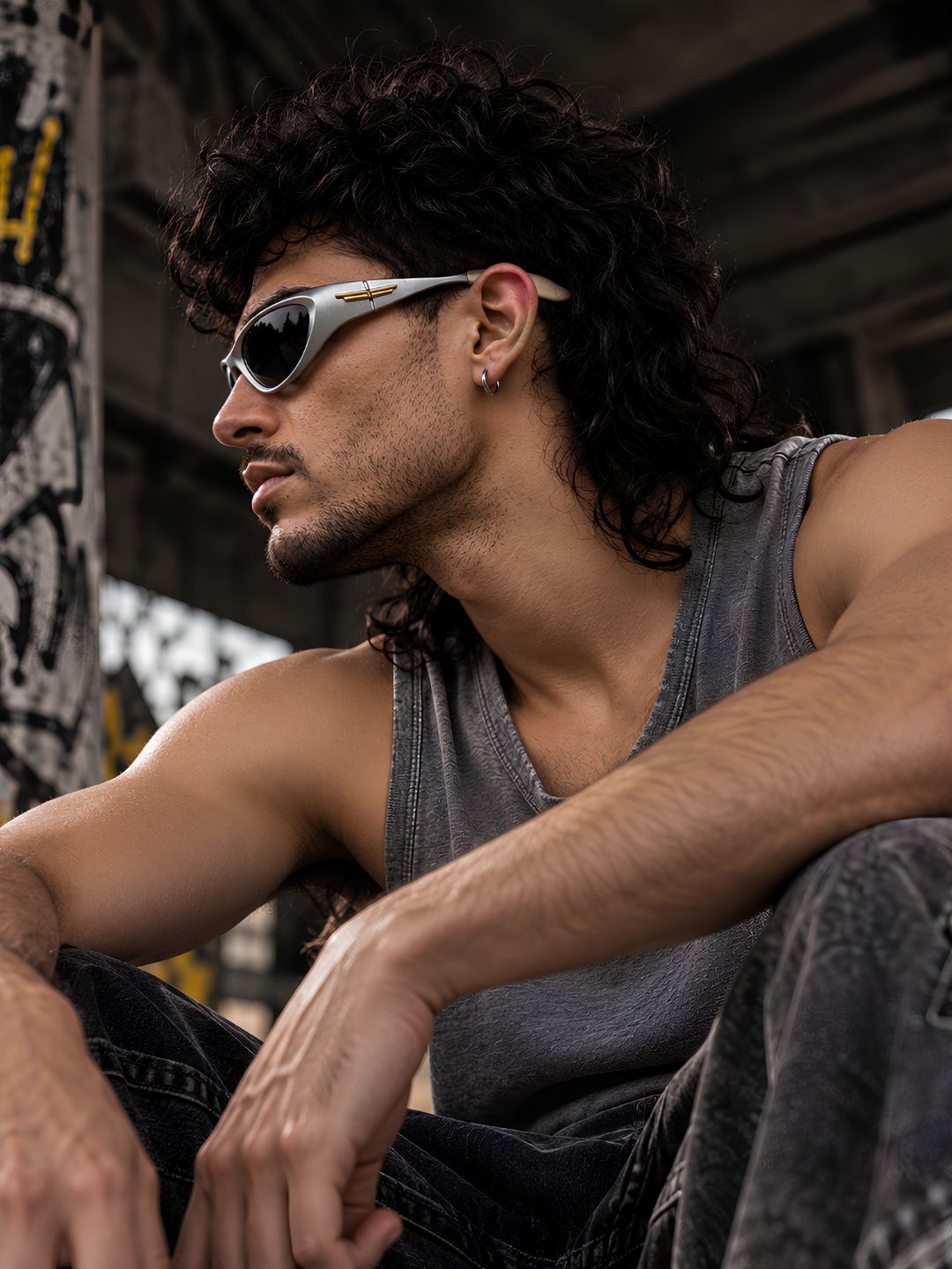 Chrome Rush Wraparound Sunglasses | Silver