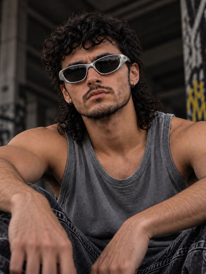 Chrome Rush Wraparound Sunglasses | Silver