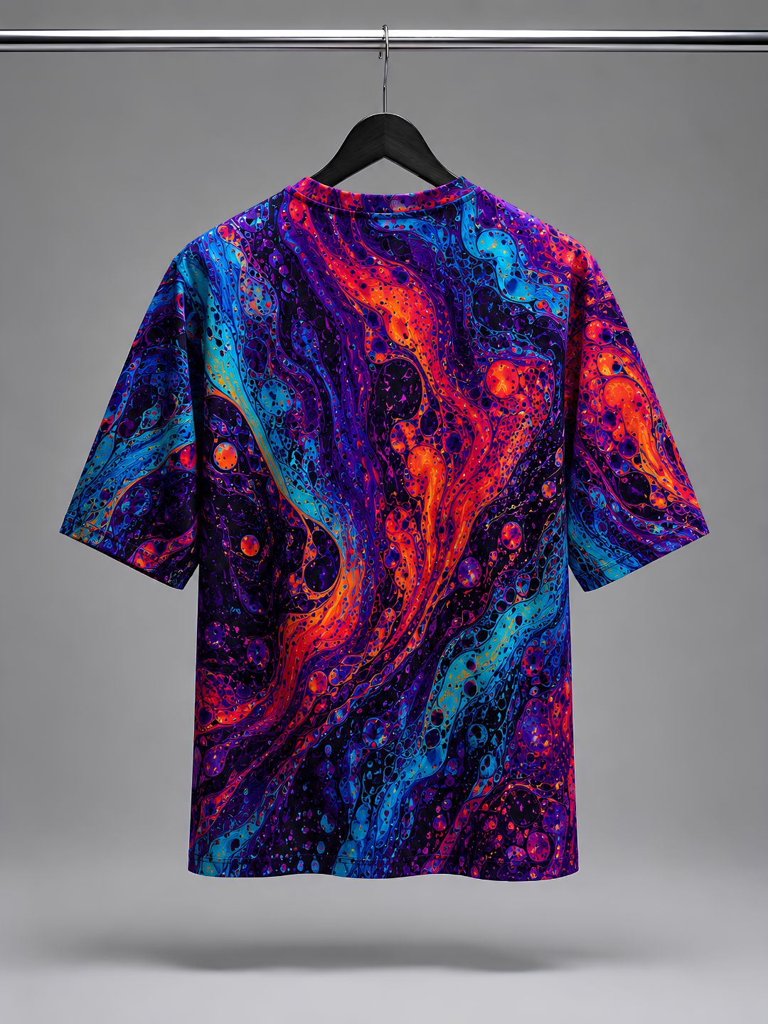 Cosmic Fluid Art Oversized Tee