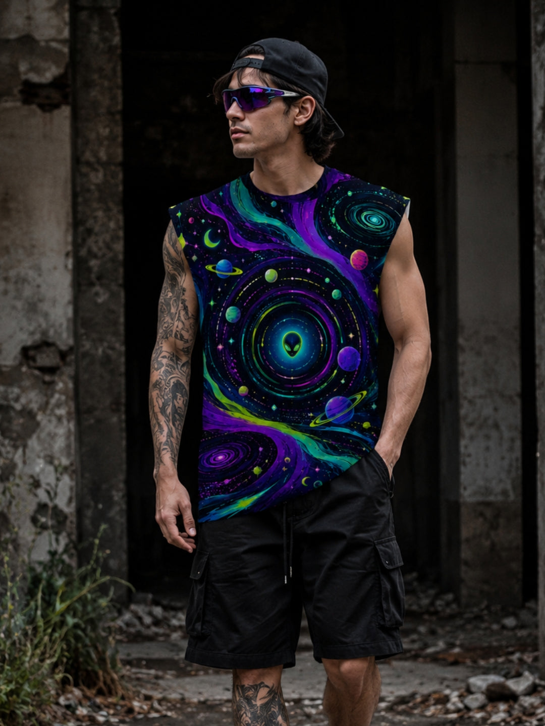 Cosmic Orbit Sleeveless Tee