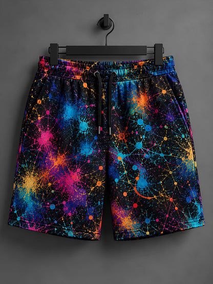 Cosmic Splatter Printed Shorts