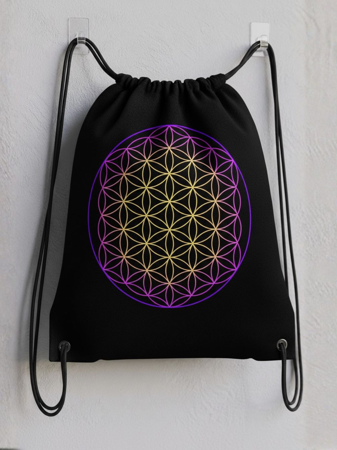 Cosmic Spore Dual-Print Drawstring Bag