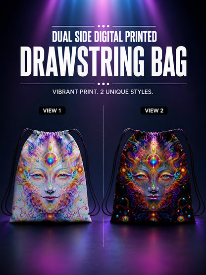 Dreamscape Digital Print Drawstring Bag