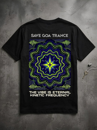 Save Goa Trance Graphic Cotton T-Shirt