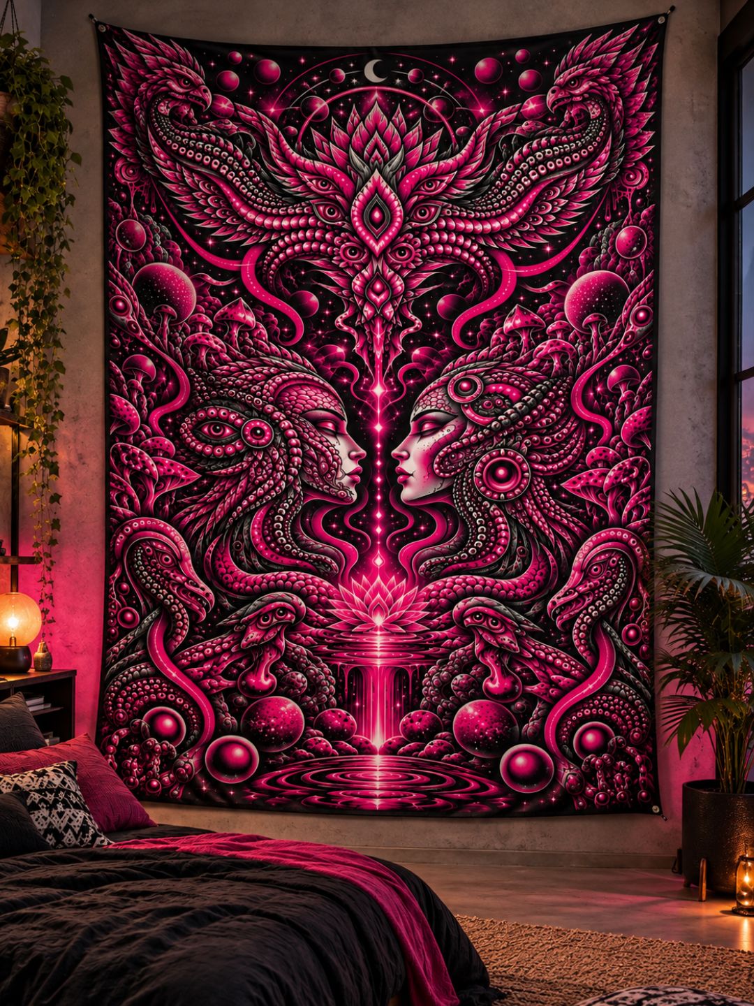 Eclipse Oracle Psychedelic Wall Tapestry