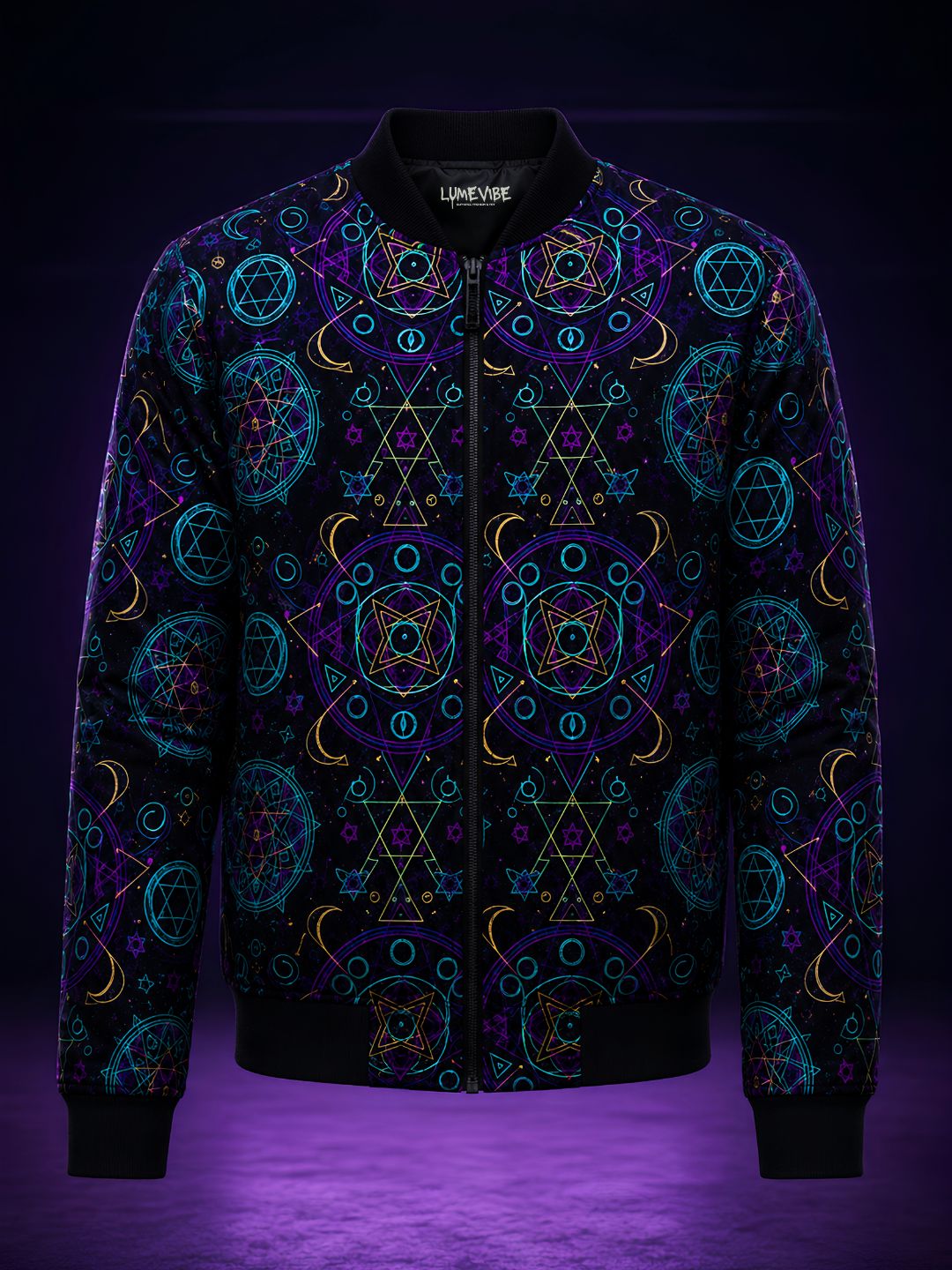 Electric Mandala Bomber Jacket