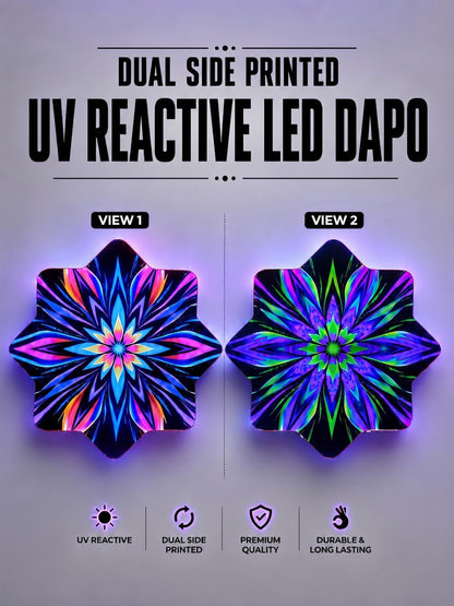 Floral Dual-Sided Dapo | UV Reactive & LED Options