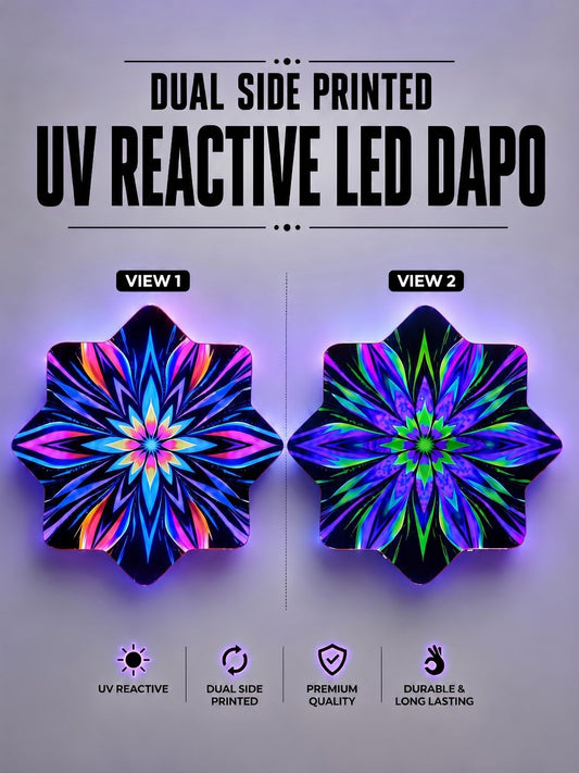 Floral Dual-Sided Dapo | UV Reactive & LED Options
