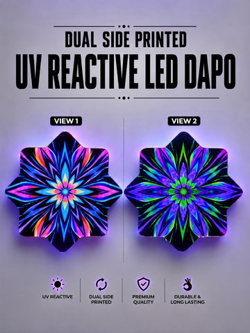 Floral Dual-Sided Dapo | UV Reactive & LED Options
