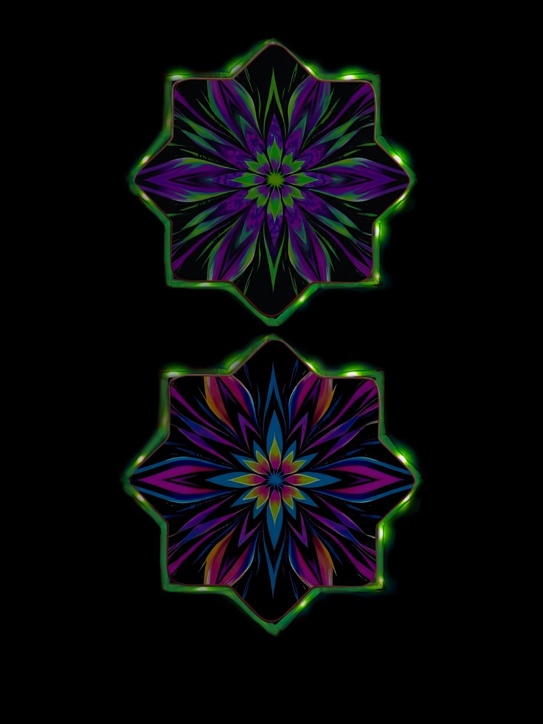 Floral Dual-Sided Dapo | UV Reactive & LED Options