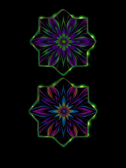 Floral Dual-Sided Dapo | UV Reactive & LED Options