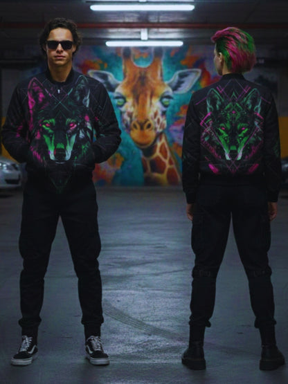 Free Spirits Bomber Jacket - UV Glow Garaphics