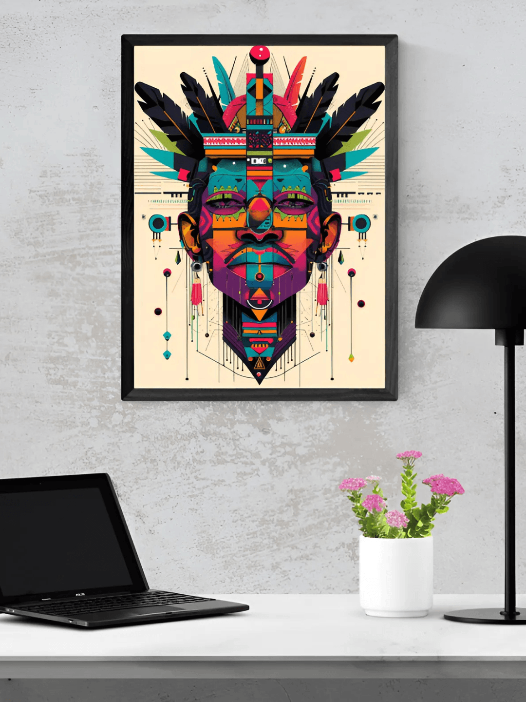 Tribal Spectrum Framed Wall Art