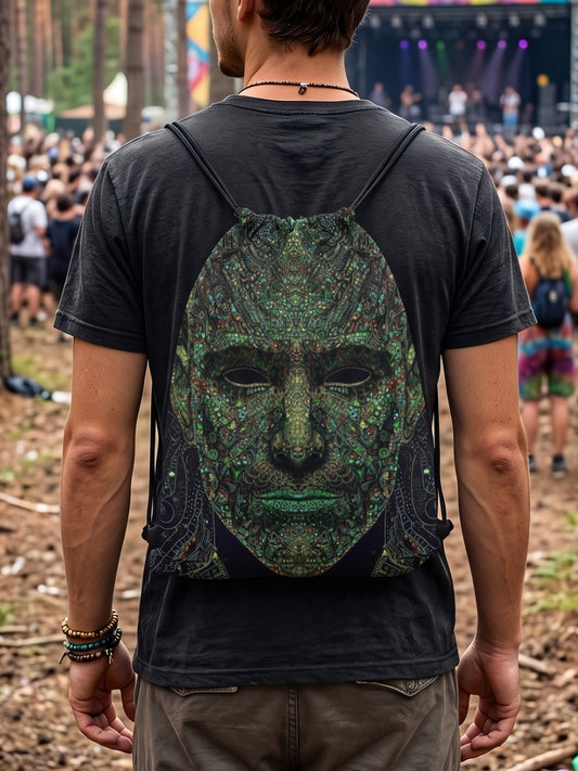 Fractal Vision Drawstring Bag