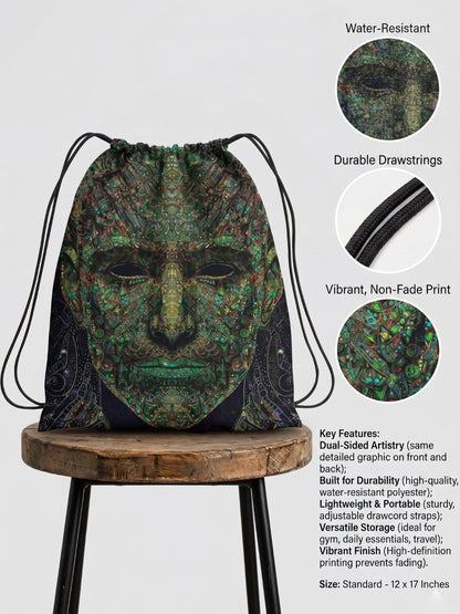 Fractal Vision Drawstring Bag