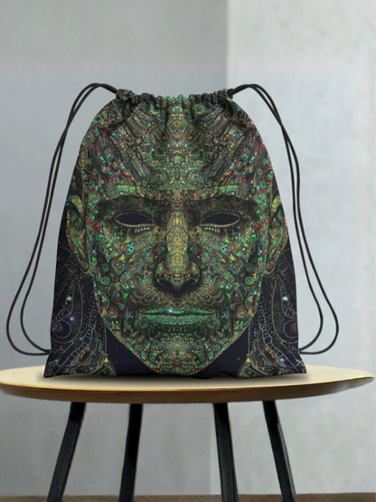 Fractal Vision Drawstring Bag
