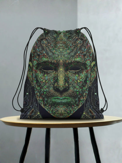 Fractal Vision Drawstring Bag