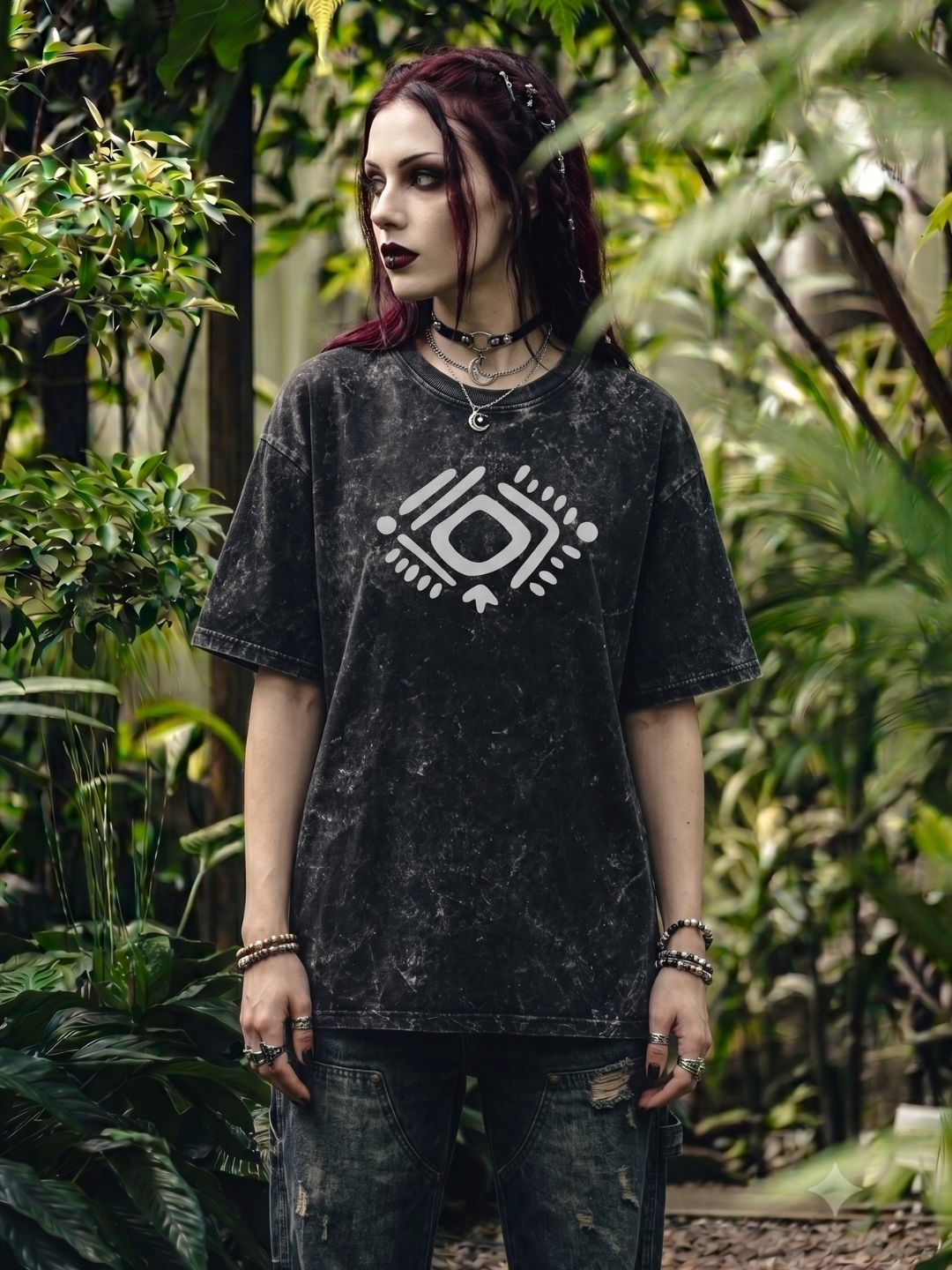 Frequency Fade Acid Wash Oversized T-Shirt