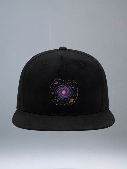 Galaxy Stitch Embroidered Snapback Cap
