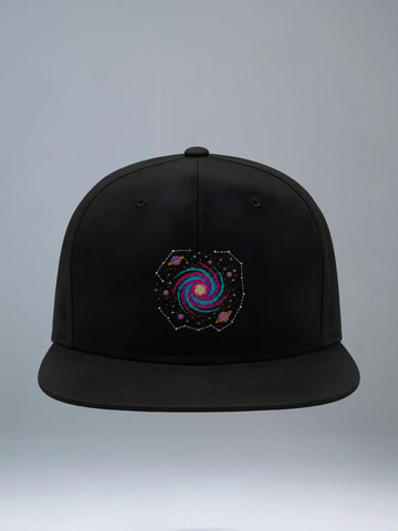 Galaxy Stitch Embroidered Snapback Cap