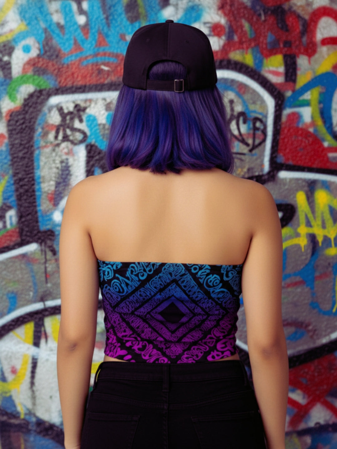 Galaxy Script Tube Top