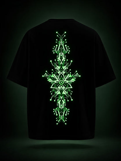 Geometric Glow Oversized T-Shirt