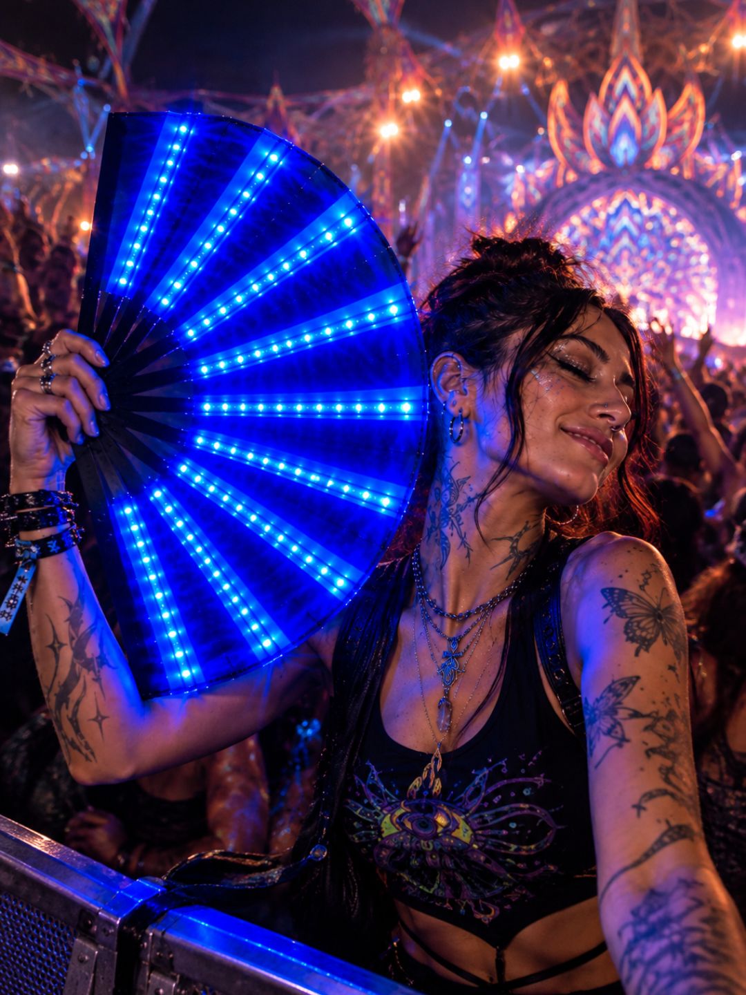 GlowFlex LED Hand Fan