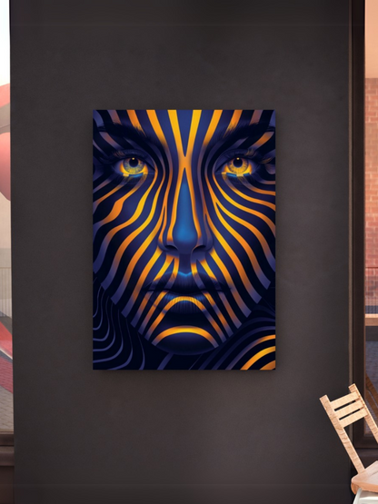 Hypnotic Veil Framed Canvas Art
