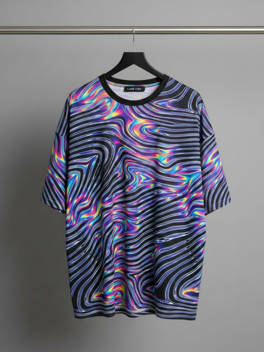 Holographic Wave Oversized Tee
