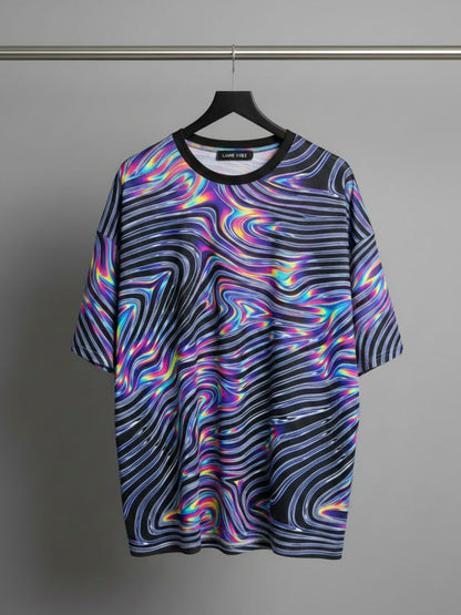 Holographic Wave Oversized Tee