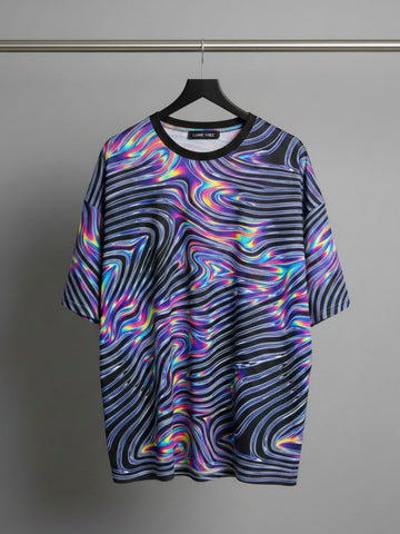 Holographic Wave Oversized Tee