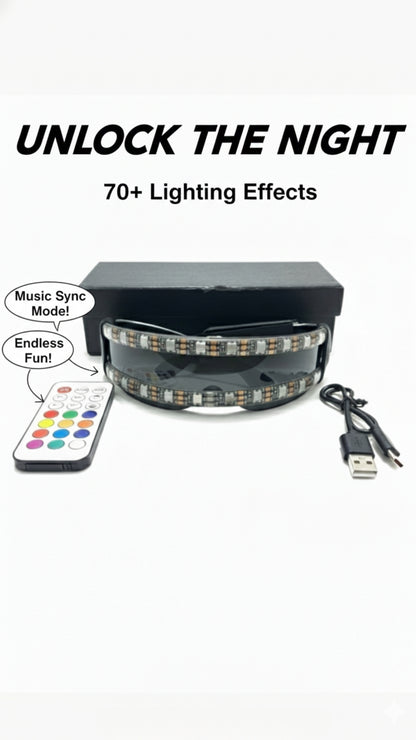 LuminoSync LED Party Glasses