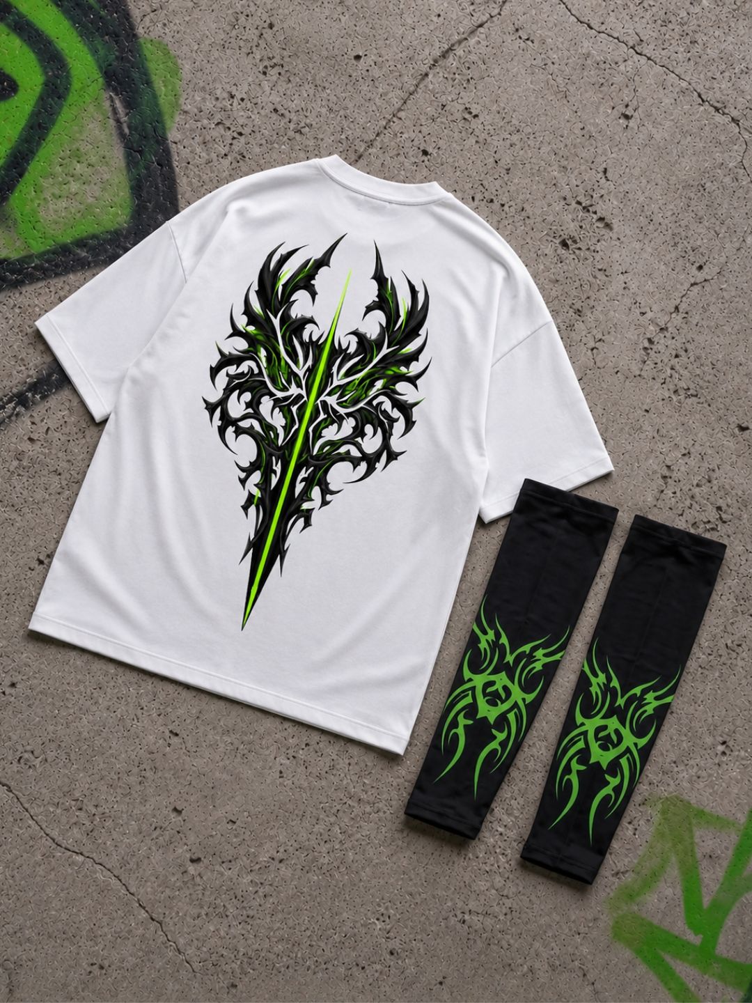 Cyber-Flow Premium Terry Boxy Tee & Sleeves