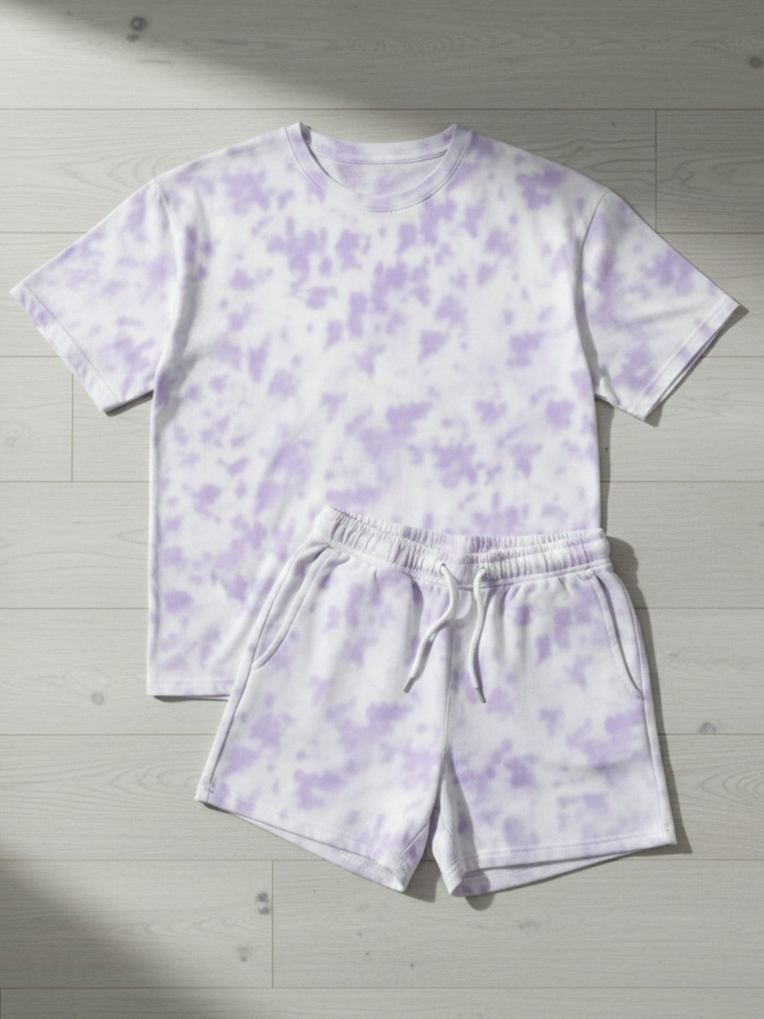 Lavender White Tie-Dye Co-ord Set