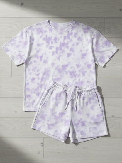 Lavender White Tie-Dye Co-ord Set