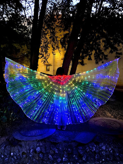 LED Glow Wings – 240 LED Light-Up Festival Cape