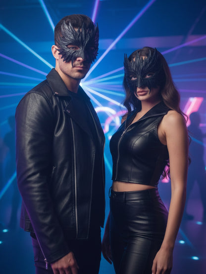 AERIS SHADOW – Black Sculpted 3D Mask