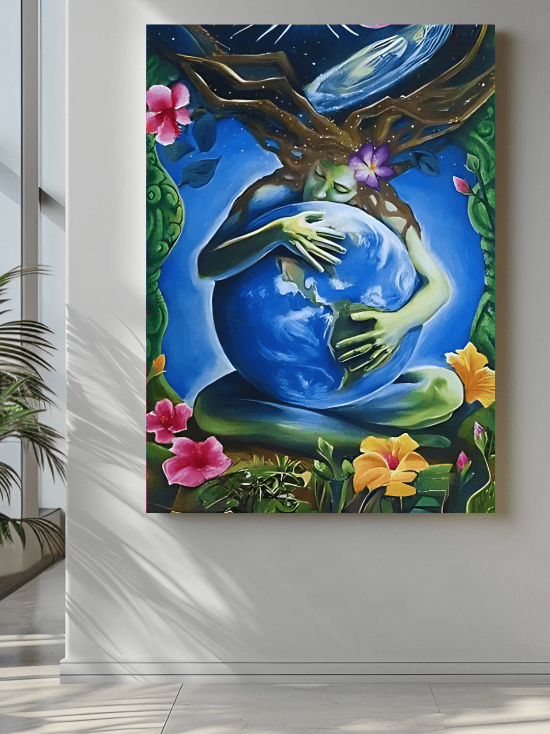 Mother Earth  Framed Canvas Art