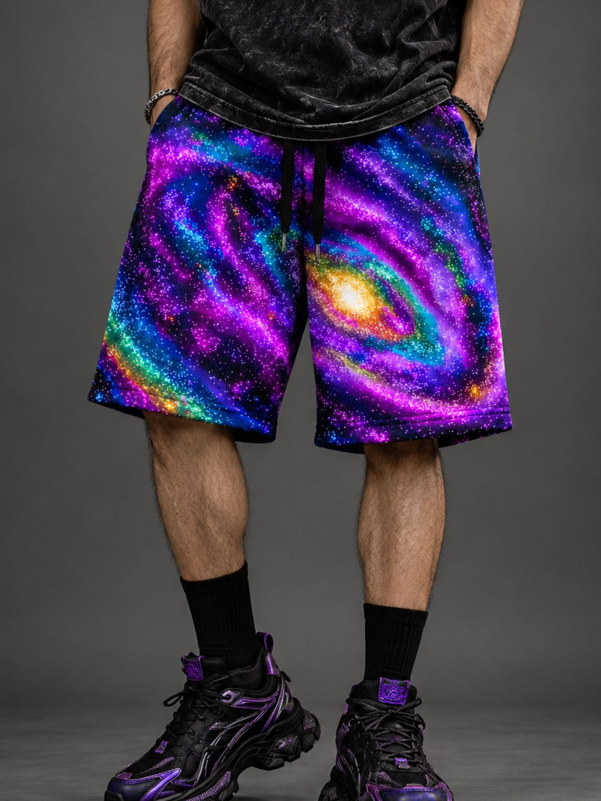 Nebula Wave Printed Shorts