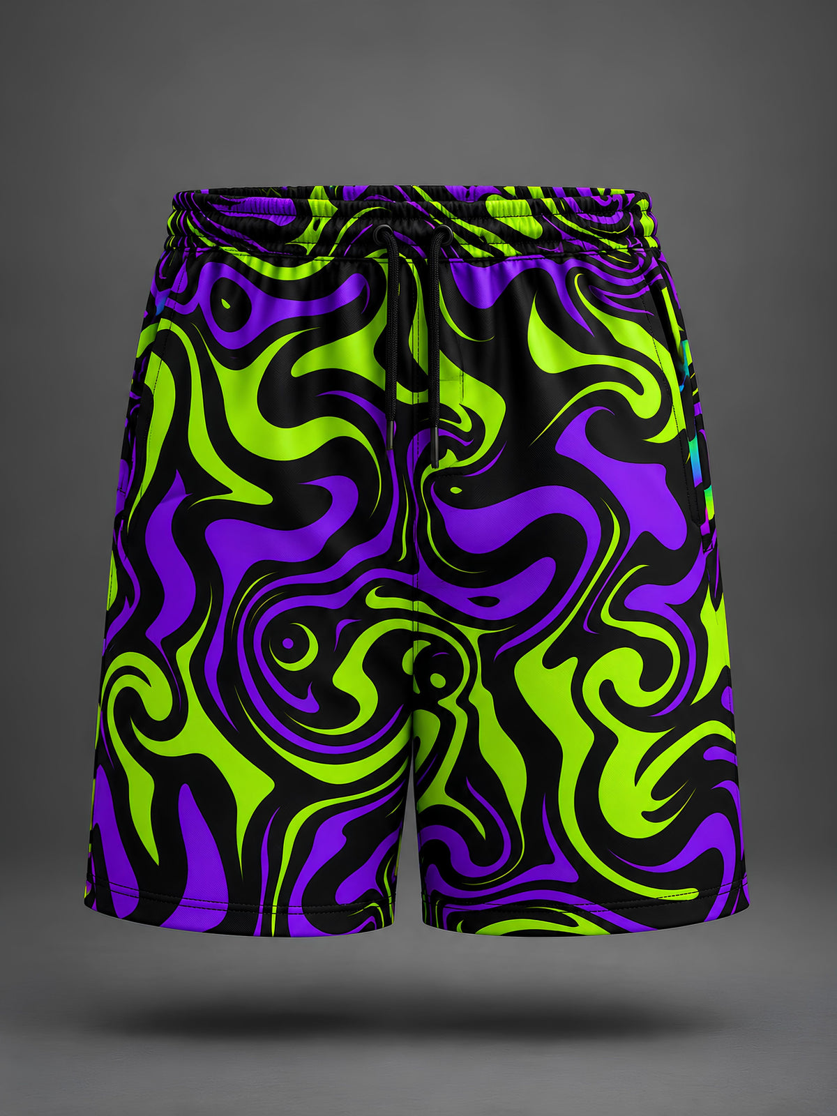 Neon Swirl 240 GSM Unisex Shorts