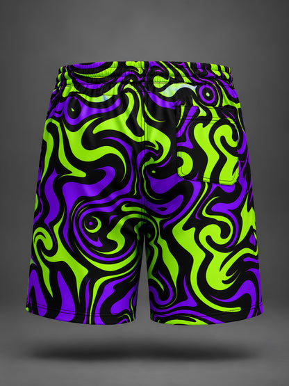 Neon Swirl 240 GSM Unisex Shorts