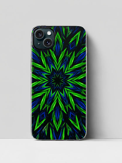 Neon Starburst Glass iPhone Case