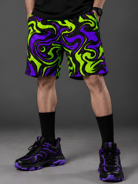 Neon Swirl 240 GSM Unisex Shorts